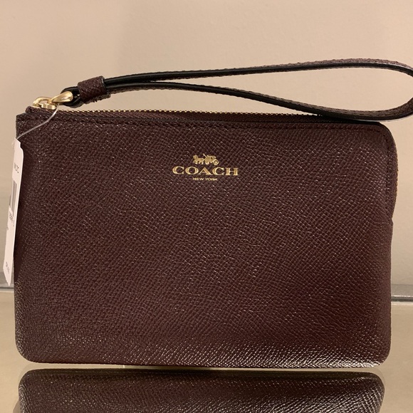 Coach Handbags - NEW Coach Oxblood Leather Wristlet